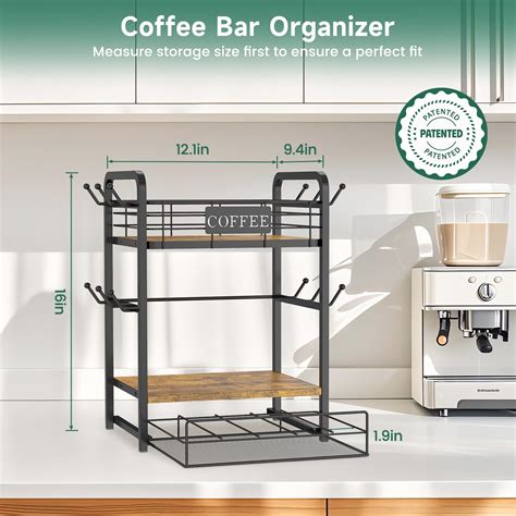 EsLuker.ly Coffee Bar Organizer Station Shelf Mug India | Ubuy