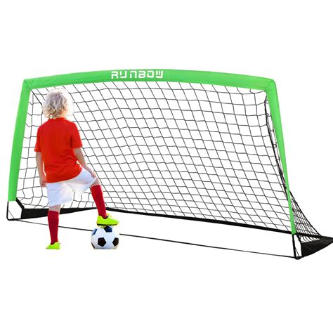 RUNBOW 6x4ft 5x3ft Portable Kids Soccer Goal for Backyard Practice ...