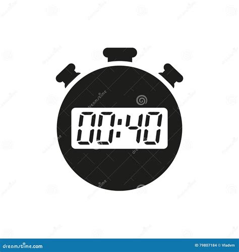 The 40 Seconds, Minutes Stopwatch Icon. Clock and Watch, Timer ...