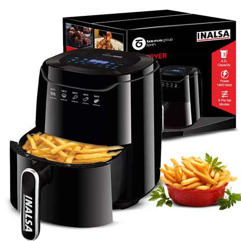 INALSA Air Fryer 4.2 ltr|1400 W with Air Crisp Technology|Temperature ...