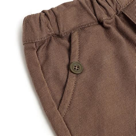 Chicco Boys Dark Brown Solid Trousers Brown - Bottom – Chicco India