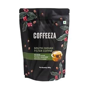 COFFEEZA South Indian Filter Coffee with Chicory 80/20 Blend - Medium ...