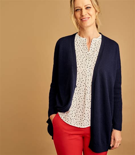 Womens Navy Blue Cardigan With Pockets at Diana Massey blog