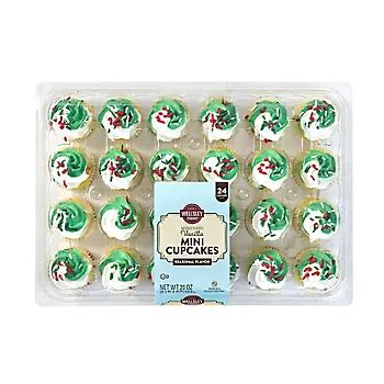Wellsley Farms Holiday Vanilla Cupcakes With White & Green Swirl ...