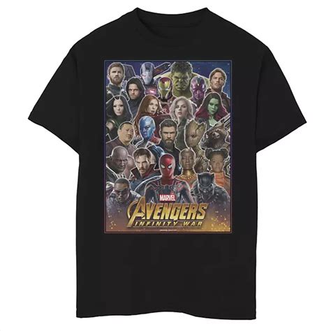 Boys 6-20 Marvel Avengers Infinity War Team Headshots Graphic Tee