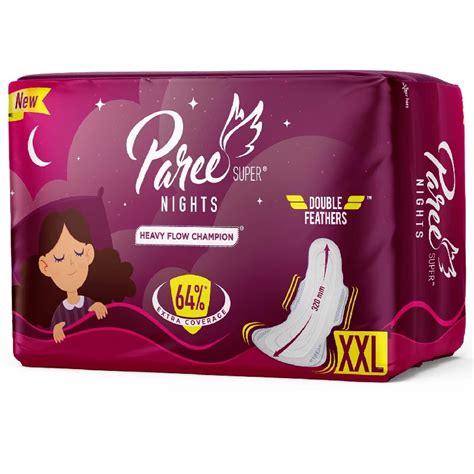 Buy Paree Super Nights Sanitary Pads Online | The Desi Food
