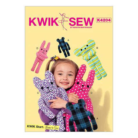 McCall Pattern K4204-00000 Animal-Themed Plush Toys-One Size Only ...