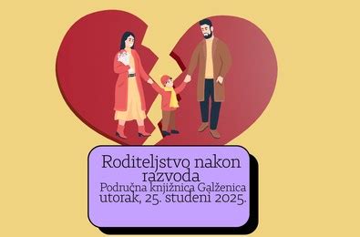 Sutra predavanje o roditeljstvu nakon razvoda u Knjižnici Galženica ...