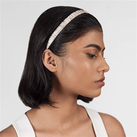 Buy Mulberry Silk Headbands Bare Beige Online in India | Sleeplove.co