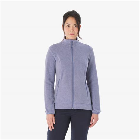 Women's mountain hiking fleece jacket, MH100 Full Zip - Purple