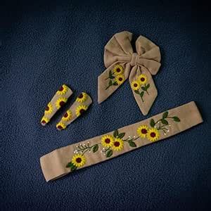 Aari The Couture Beautiful Floral Hand Embroidered Compbo | Hair Clips ...