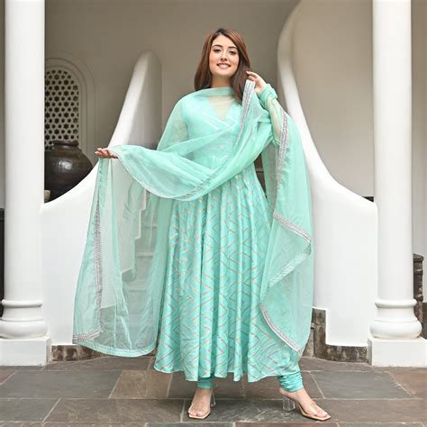 Buy UrbanStree Farida Blue Designer Traditional Suit Set For Women Online