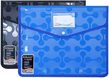 Erikrauz Premium A4/Legal Heavy Duty Button Document Folder Bag, Decent ...