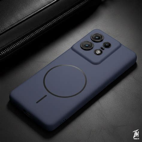 CAVEN Dark Blue Silicone case for Motorola Edge 50 Pro – The Hatke