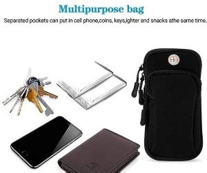 ESCODEVELOPER Arm Bag Adjustable Arm Strap Fitness Running Cell Phone ...