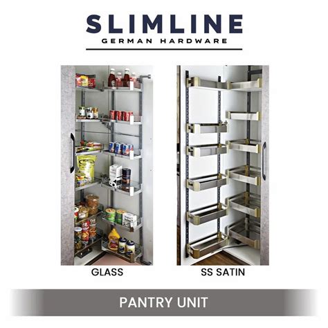 Pullout Kitchen Pantry - Slimline Satin Masala Pullout With Soft Close ...