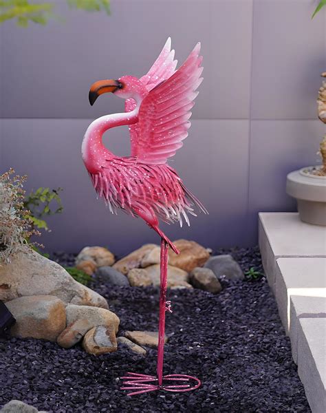Amazon.com : Goodeco Garden Flamingo Yard Decorations - Pink Flamingo ...
