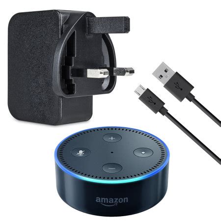 Amazon Echo Dot Power Adapter and Cable - Black
