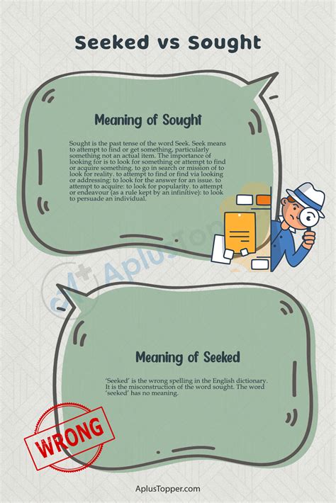 Seeked vs Sought | Meaning, How To Use, Examples? - CBSE Library