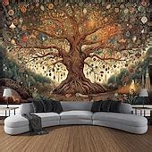 Tree of Life Hanging Tapestry Sun Moon Wall Art Large Tapestry Mural ...