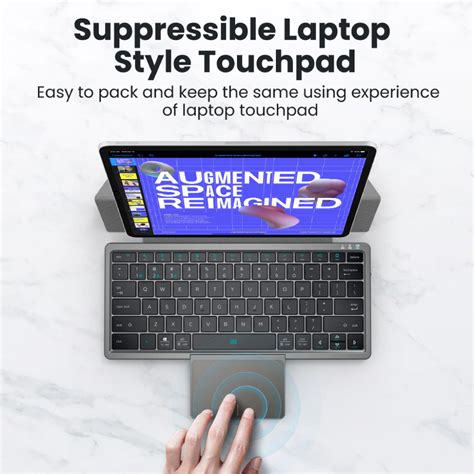 TECPHILE KF8700 Wireless Keyboard with Foldable Case | Concept Kart