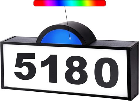 CINOTON Solar Powered House Numbers Sign - RGB LED, India | Ubuy