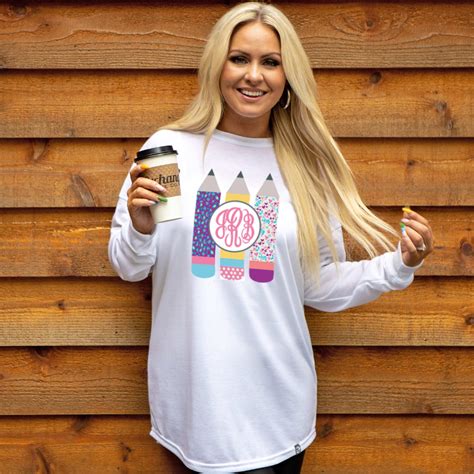 Monogrammed Long-Sleeve T-Shirt - Marleylilly