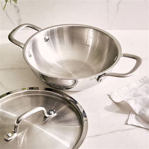Buy Valeria Carin Triply Stainless Steel Induction Kadhai with Lid - 1 ...