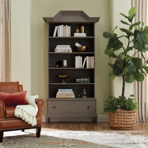 Bunny Williams Tall Bookcase in Gray