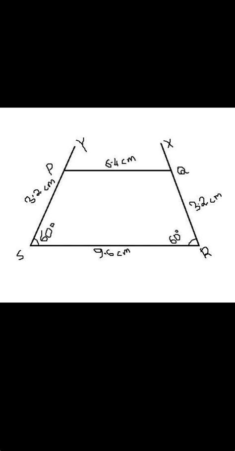 Construct a trapezium PQRS in which PQ is parallel to RS and PS=QR=3 ...