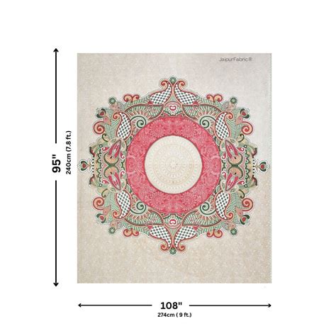 Cosmic Kolam Coral Pink Double Bedsheet – JaipurFabric®