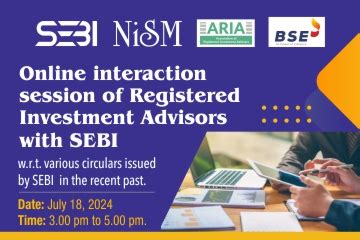 Online interaction session of Registered Investment Advisors with SEBI ...