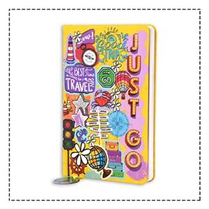DOODLE Hard Bound A5 Travel Diary with Bookmark Dangler I 80 GSM I 160 ...