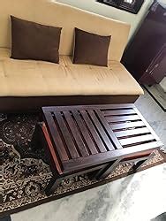 Adorn India Aspen Three Seater Sal Sofa Cum Bed (Brown and Beige ...
