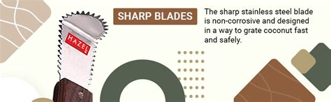 HAZEL Stainless Steel Coconut Grater |Chirava Coconut Scraper Manual ...