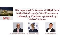 Distinguished professors of SIBM Pune in the list of highly cited ...