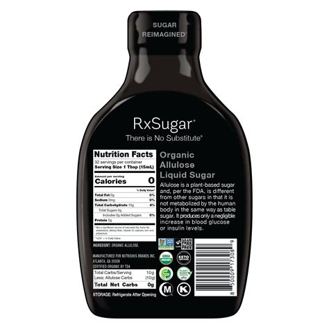 RxSugar Organic Allulose Liquid Sugar - RxSugar®