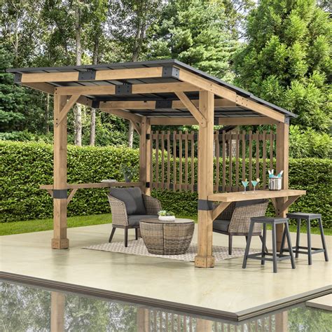 Outdoor BBQ Paradise: 8 Sunjoy Patio Grill Gazebo with Shelves