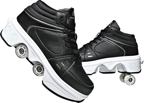 Amazon.com : TAILORIA Four-Wheel 2-in-1 Roller Skate Shoes Unisex ...