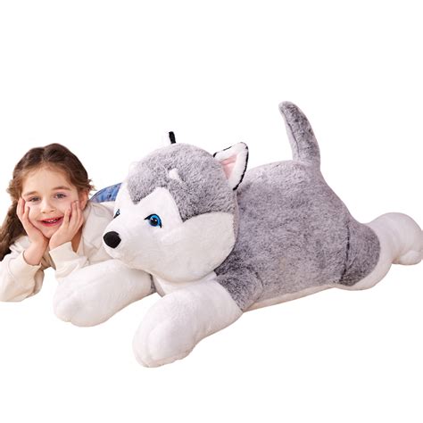 "IKASA Large 30"" Husky Stuffed Animal Plush Toy, Soft and Huggable ...