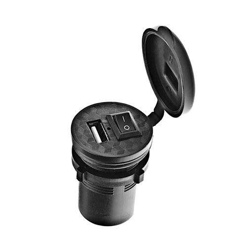 Presa USB da moto universale impermeabile con micro interruttore uscita ...