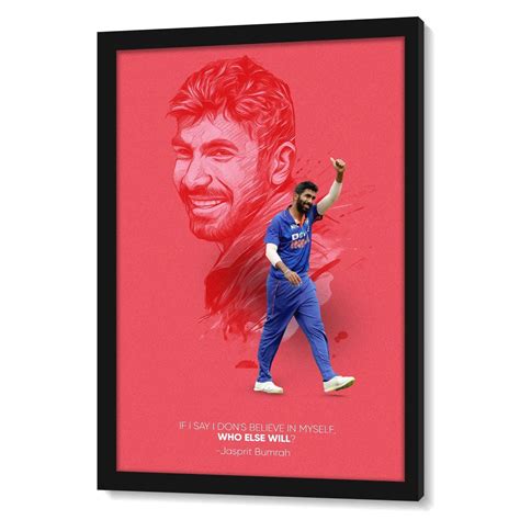 Ritwika's Digital Painting of Cricketer Jasprit Bumrah Sports Poster ...