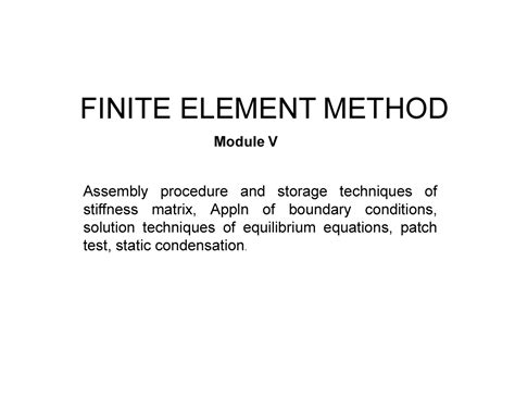 #013Module 5 FEM - Lecture notes - FINITE ELEMENT METHOD Module V ...