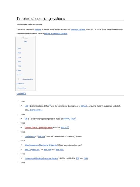 Image result for Operating Systems Timeline