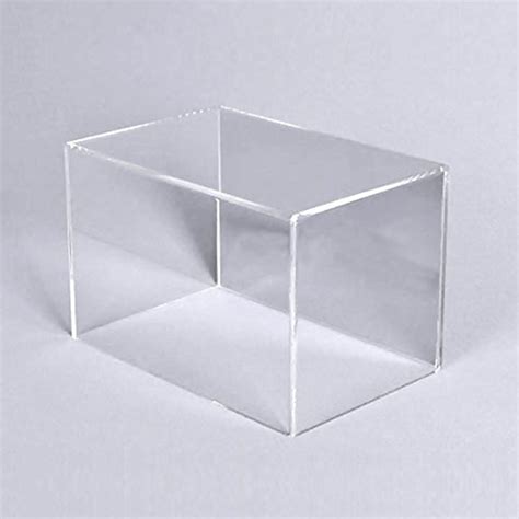 Long Rectangle Acrylic Display Vitrine w/Mirror - Hollinger Metal Edge