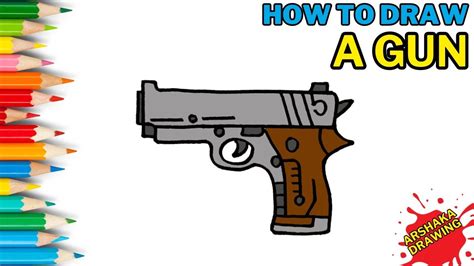 How To Draw A Gun Easily at Heather Kushner blog