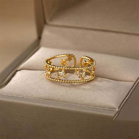 Buy Gold Plated Anti Tarnish Stainless Steel Star Themed Adjustable ...