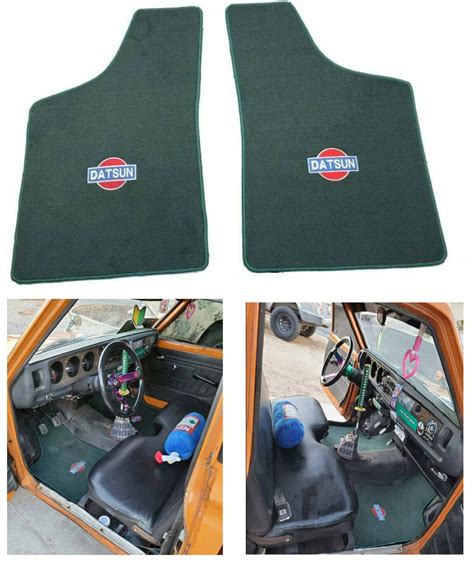 For Datsun 620 Pickup Truck Floor Mat Mats Carpet Velour Green 2 Pieces ...