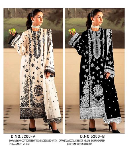 BANDHANI PALACE DESIGN NO - 5200 AB RAYON COTTON HEAVY EMBROIDERED ...