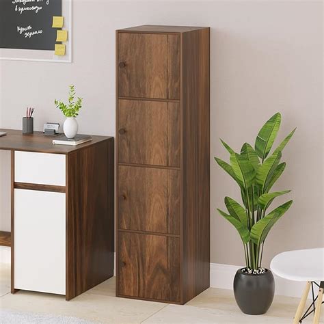 BLUEWUD Calcio 4-Tier Storage Unit Filing Cabinet Rack Organizer ...